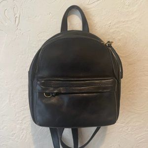 Madewell Lorimer Mini Black Leather Backpack